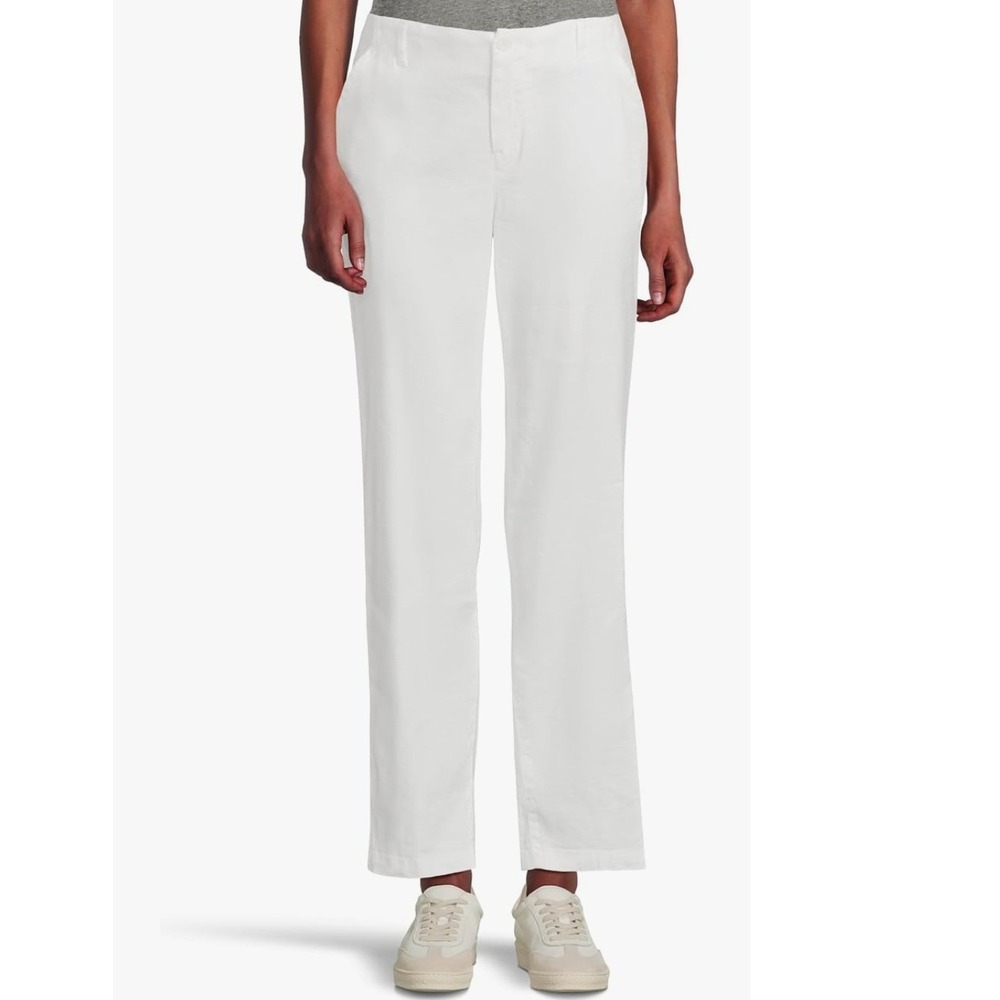 NYDJ Womens Marilyn Trouser Plus Size 18 Linen Blend Straight Leg Flowy Slacks